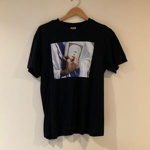 Supreme - Men’s Medium T-Shirt with Man Holding Bible